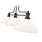 Z-Lite Melange Billiard, 3-Light, 14 In.W x 52 In.L x 21 In.H, Matte Black/Matte Opal 725-3MB-AMO13 - alternate 4
